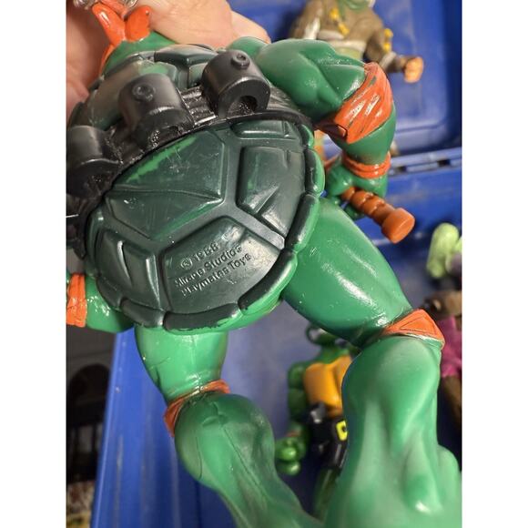 Vintage 1988–1990 TMNT Action Figure Lot Thermos Lunchbox – Playmates - Picture 14 of 16